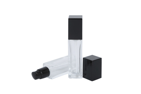 30ml Empty Clear Square Glass Emulsion Essence Bottle Cosmetic Foundation Bottle