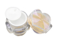 Elegant Bpa Free Empty Face Cream Containers Custom Color Flower Shape Acrylic 30g 50g