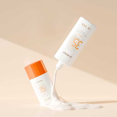 30ml & 50ml Tottle Liquid Sunscreen Lotion Bottle With Diamond-Shaped Special Cap Travel-Friendly Skincare Container