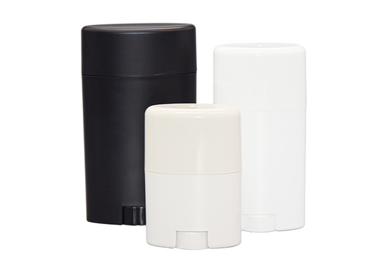 15g  50g 75g Plastic PP Oval Deodorant Stick Container With Flat Top Cap 0.5 - 2.5 Oz