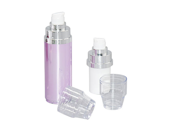 Plastic PP AS Airless Pump Bottles Double Ended 15ml For Lotion Packaging