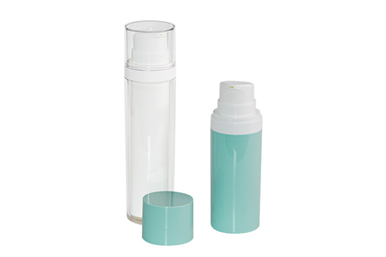 30ml 50ml Refillable PET Airless Pump Bottles Improved Performance 100% PCR