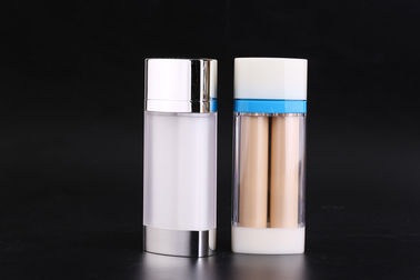 UKMS11 15ml+15ml Double inner bottle airless PMMA  luxury Cosmetic bottle