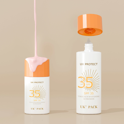 30ml & 50ml Tottle Liquid Sunscreen Lotion Bottle With Diamond-Shaped Special Cap Travel-Friendly Skincare Container