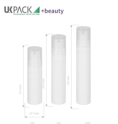 5ml 8ml 10ml White Pp Airless Skin Care Pump Bottle For Travel Set