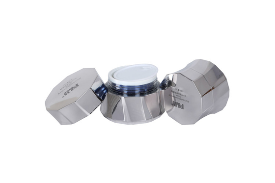 Aluminium Oxidation Polygon Lotion Pump Bottle Skincare Refill Face Cream Jar
